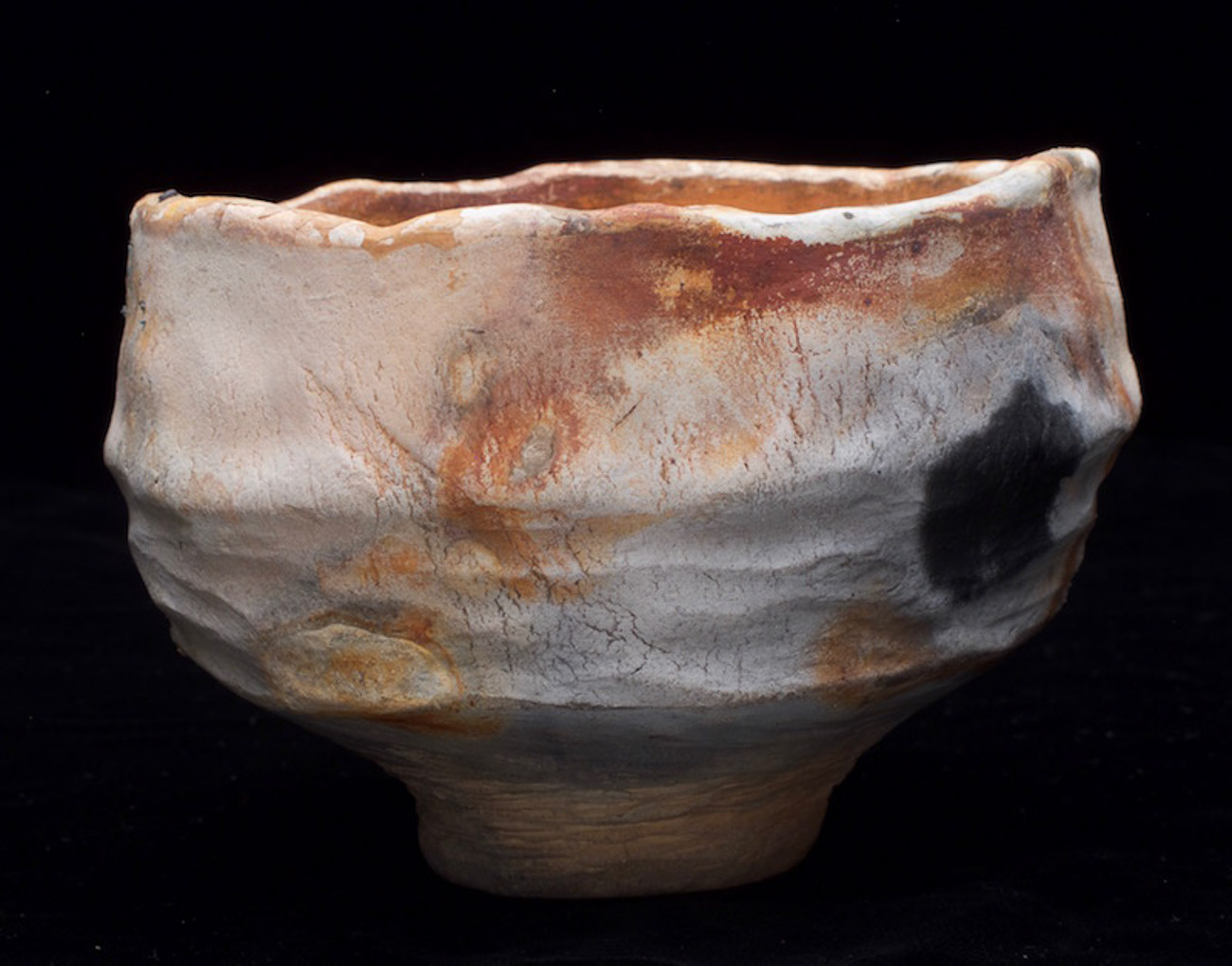 5 Ceremonial Tea Bowl_Pit fired clay_3.5Hx4.5